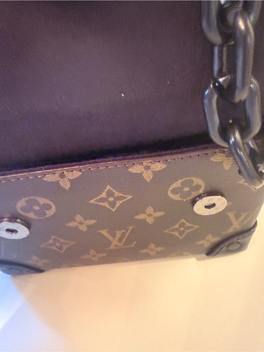 Brown Monogram Crossbody Bag - Picture 3 of 10